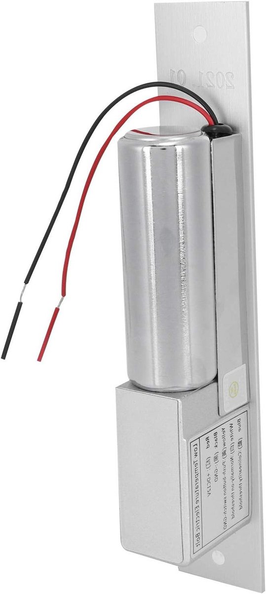 Elektrisch Grendelslot - Nachtslot Deur - Beveiligde Toegang - Antimagnetisch Ontwerp - 28 x 7 x 6 cm - Aluminiumkleurig