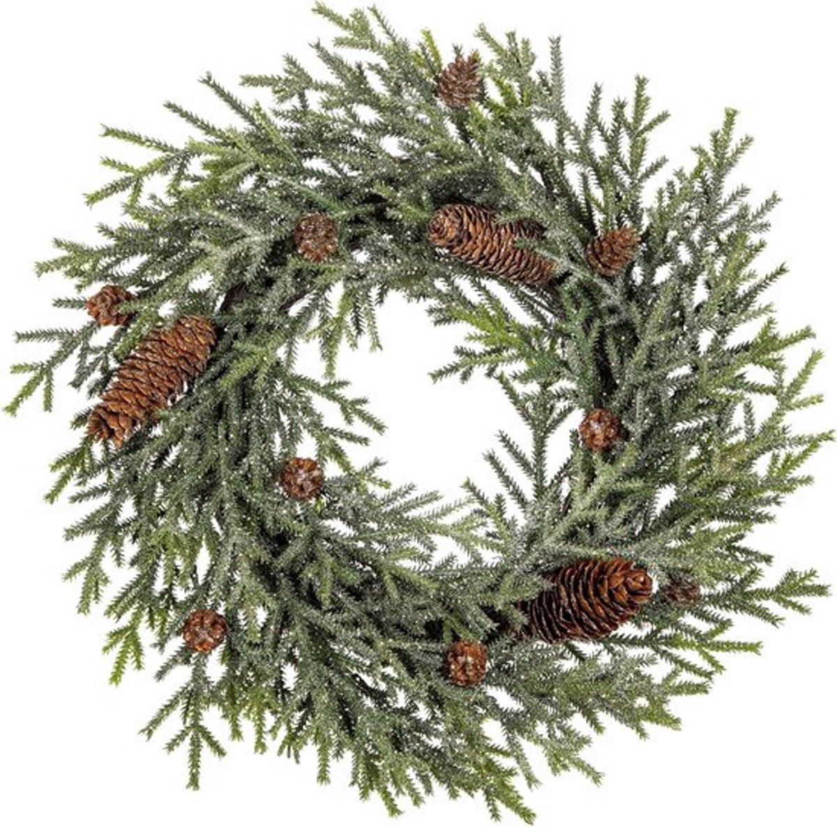 Kerstkrans met dennenappels van 40 cm, Adventskrans, Deurdecoratie, Kerstversiering voor thuis, Wanddecoratie en Feestelijke Sfeer