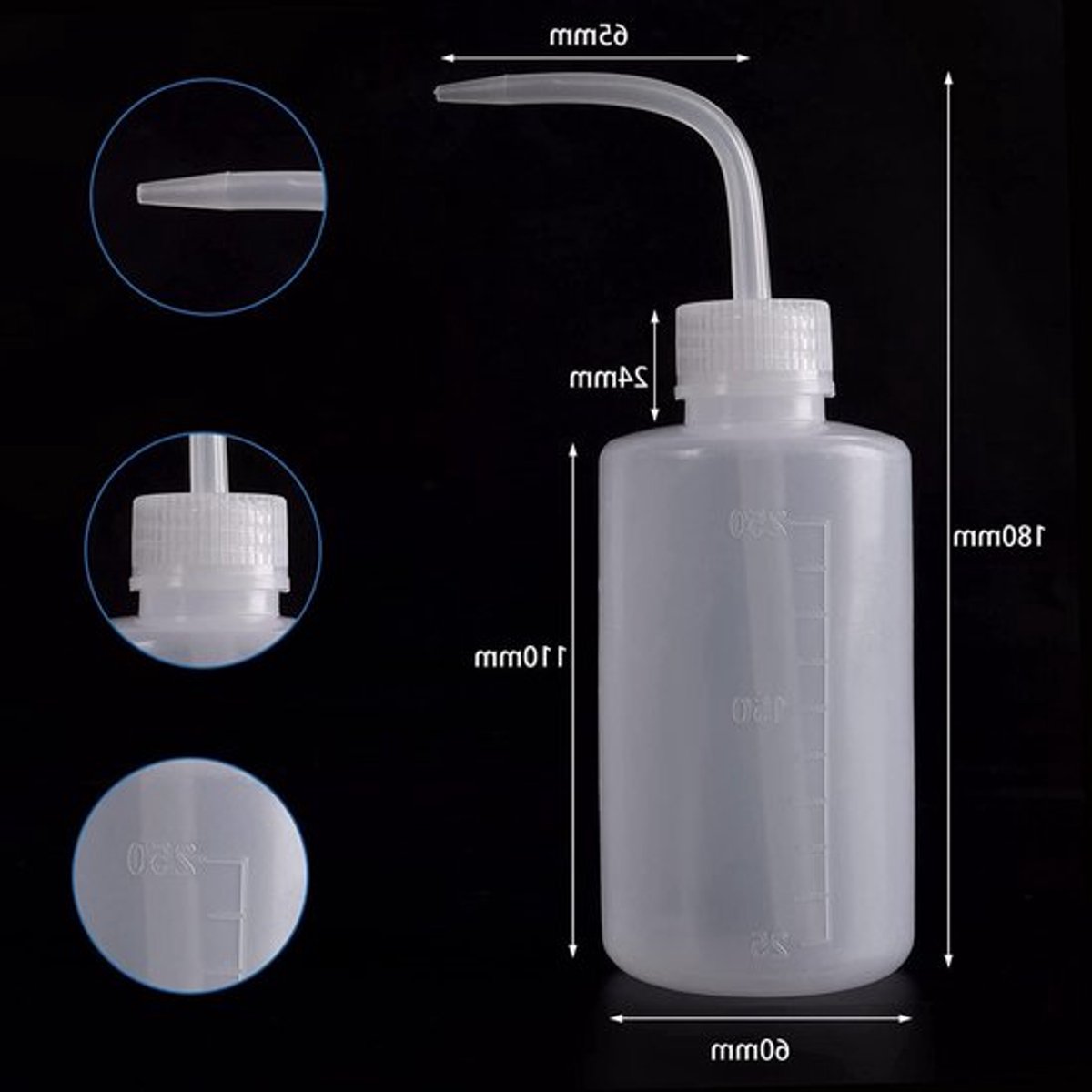 Pissetflessen voor Planten en Water geven, Transparant Plastic, 250 ml, Set van 3, Tuinaccessoires, Bewatering, Plantenverzorging