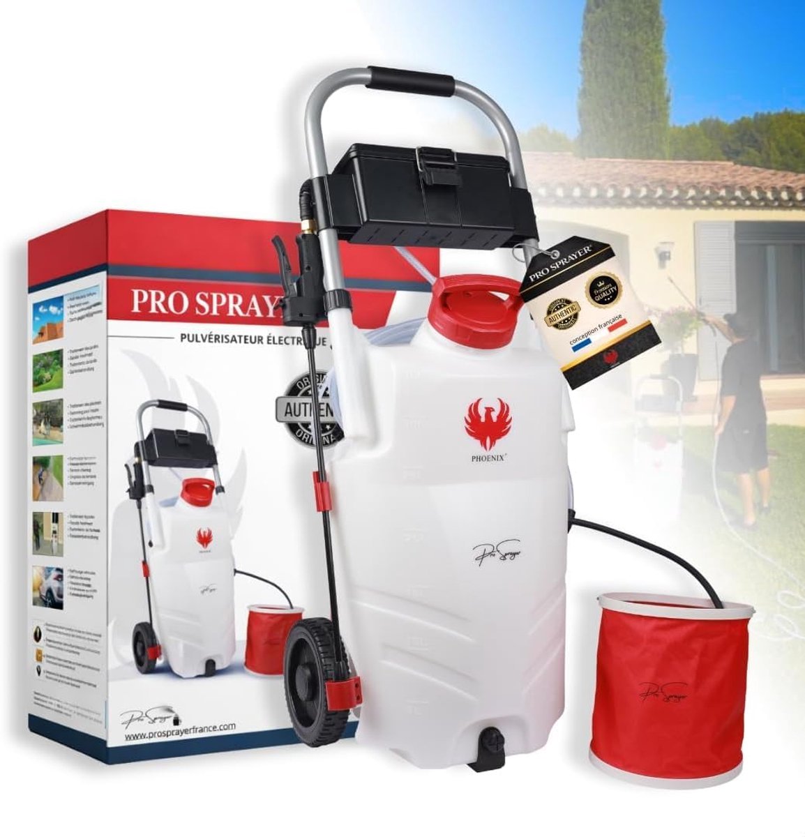 Elektrische Sprayer 35L - Lithium Accu 18V - 10 m Bereik - Ideaal voor Mosverwijdering - ShopVlot