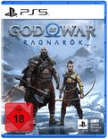 God of War: Ragnarök PS5-hoes met Kratos en Atreus in een besneeuwd landschap. USK ab 18-zegel.