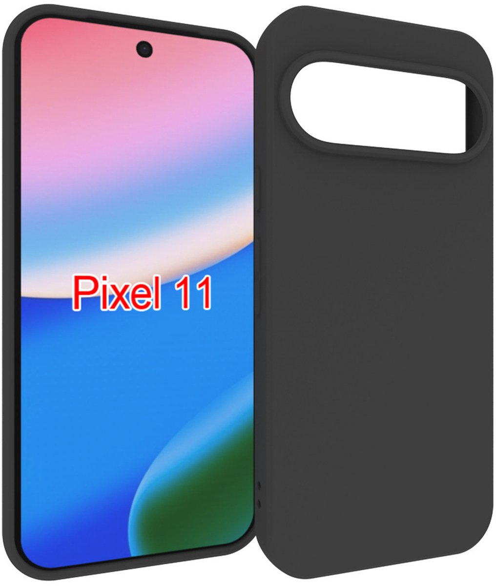 MobyDefend Hoesje - Geschikt voor Google Pixel 11 - TPU Backcover - Mat Zwart