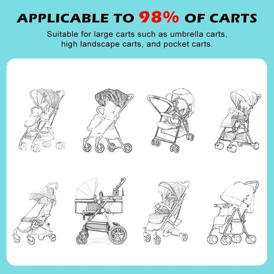 Universele Voetenzak - Baby slaapzak - Bescherming tegen kou - Waterdicht Oxford stof - 80 cm - Zwart van Universele — afbeelding 2