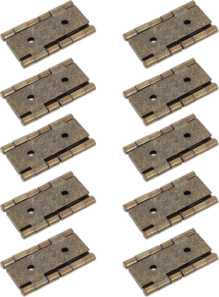 10 Stuks Dubbele Deur Scharnier en Raam Scharnier Veerscharnier voor Houten Kasten en Deuren, Ideaal voor Meubelprojecten