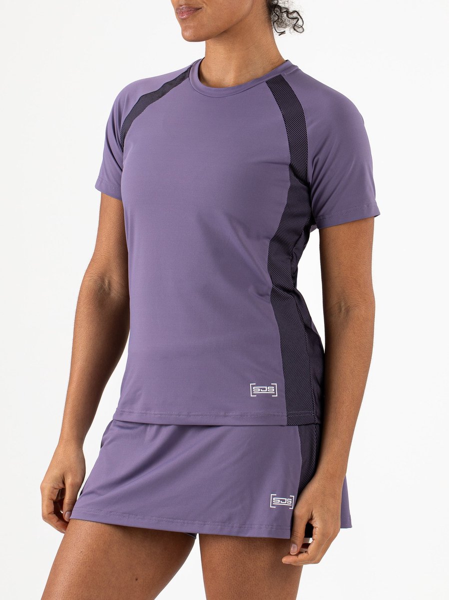 Sjeng Sports SYRENA - Maat: XS Blue Grape - Tennis Shirt Vrouwen - Sportshirt - 87% polyester, 13% elastaan