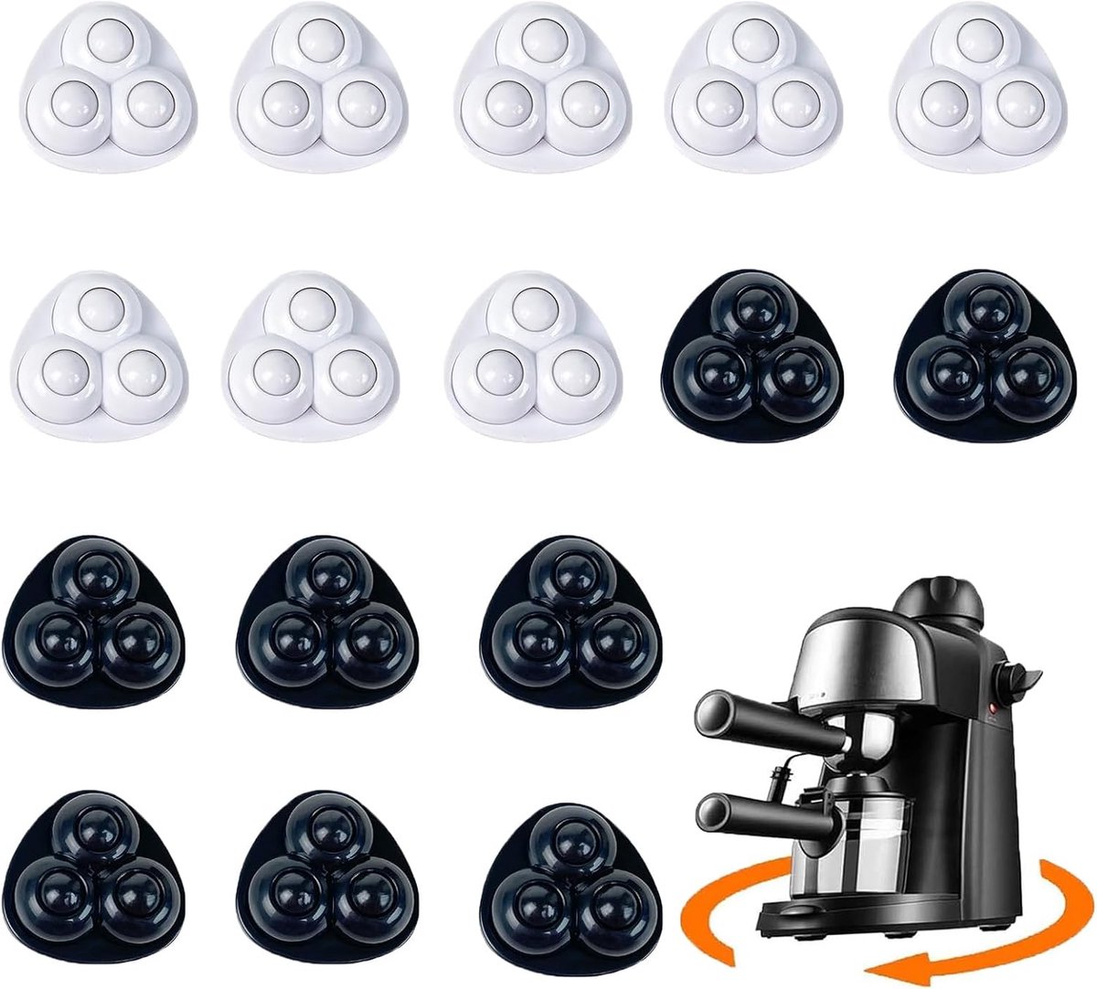 Meubels wielen 16-pack - 360 graden draaibaar - zelfklevend - sterke draagcapaciteit voor meubels - ShopVlot
