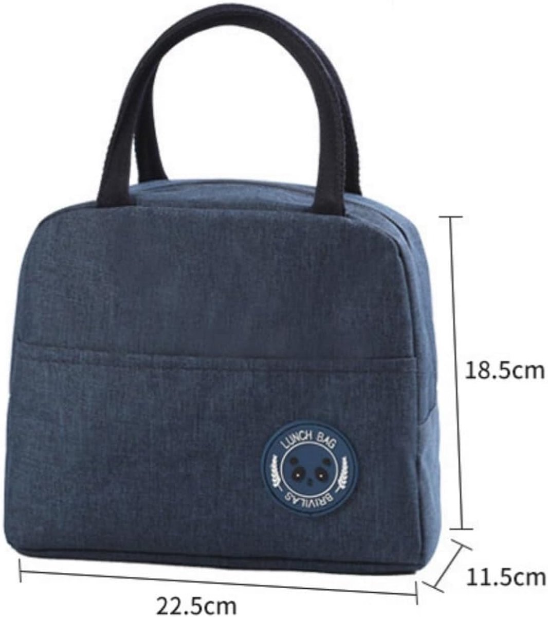 SnelShoppen - 2 Pack Geïsoleerde Lunchtas, Kleine Koeltas, Voor Zakenreizen, Picknicks, Buiten Kantoor (Roze Rood en Marineblauw)