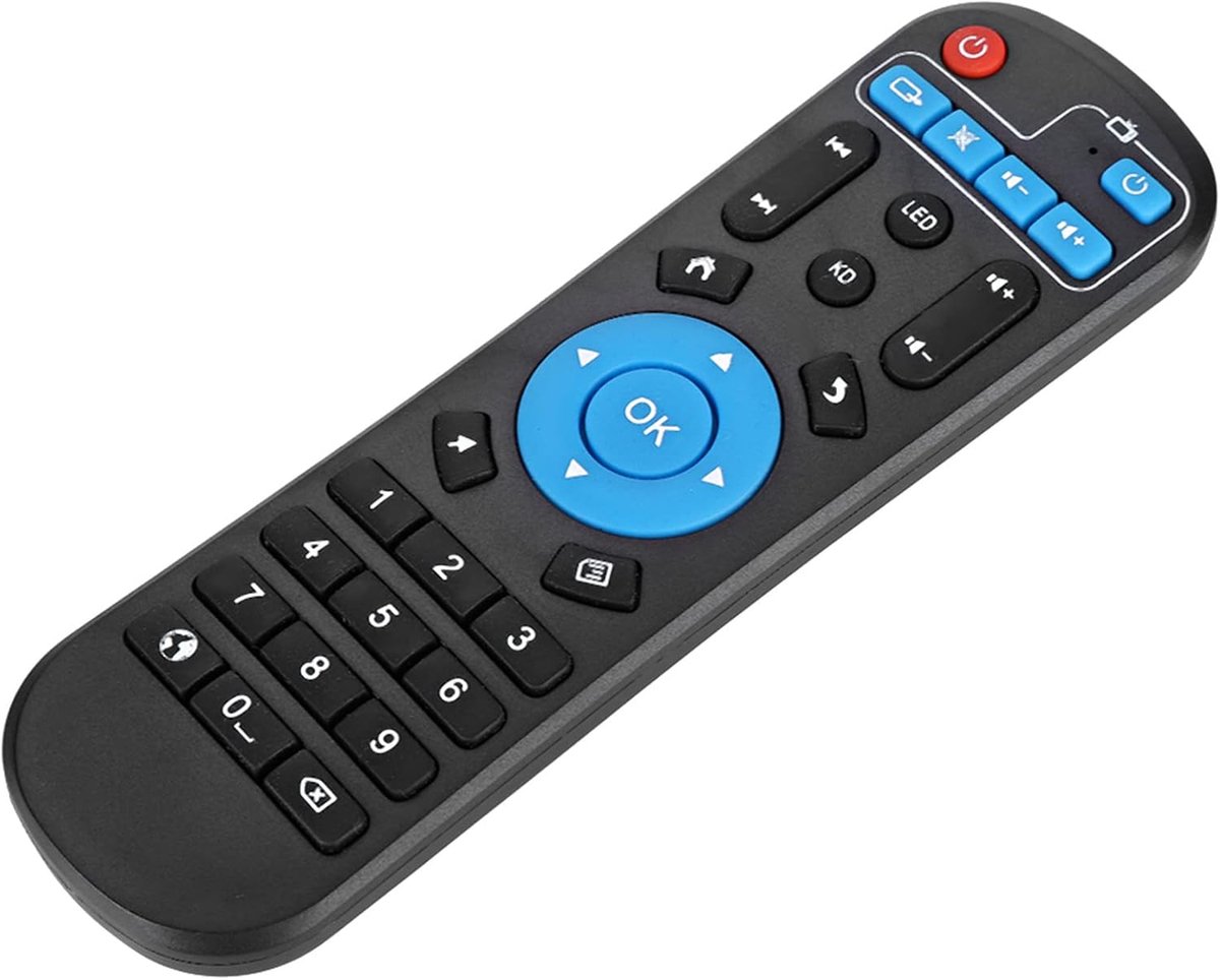 SnelShoppen - Afstandsbediening Set Top Box Vervangend, Durable ABS, Meer dan 8 Meter Bereik, Geschikt voor T95Z Plus T95U Pro T95V Pro Q Plus QBOX