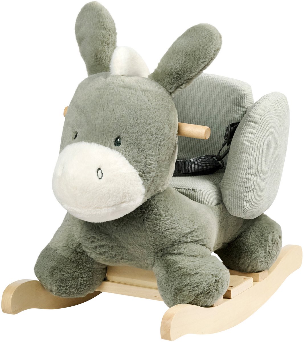 Nattou LouLou Hobbelpaard Ezel - 60 cm - Schommelpaard - Baby Speelgoed - Donkergroen