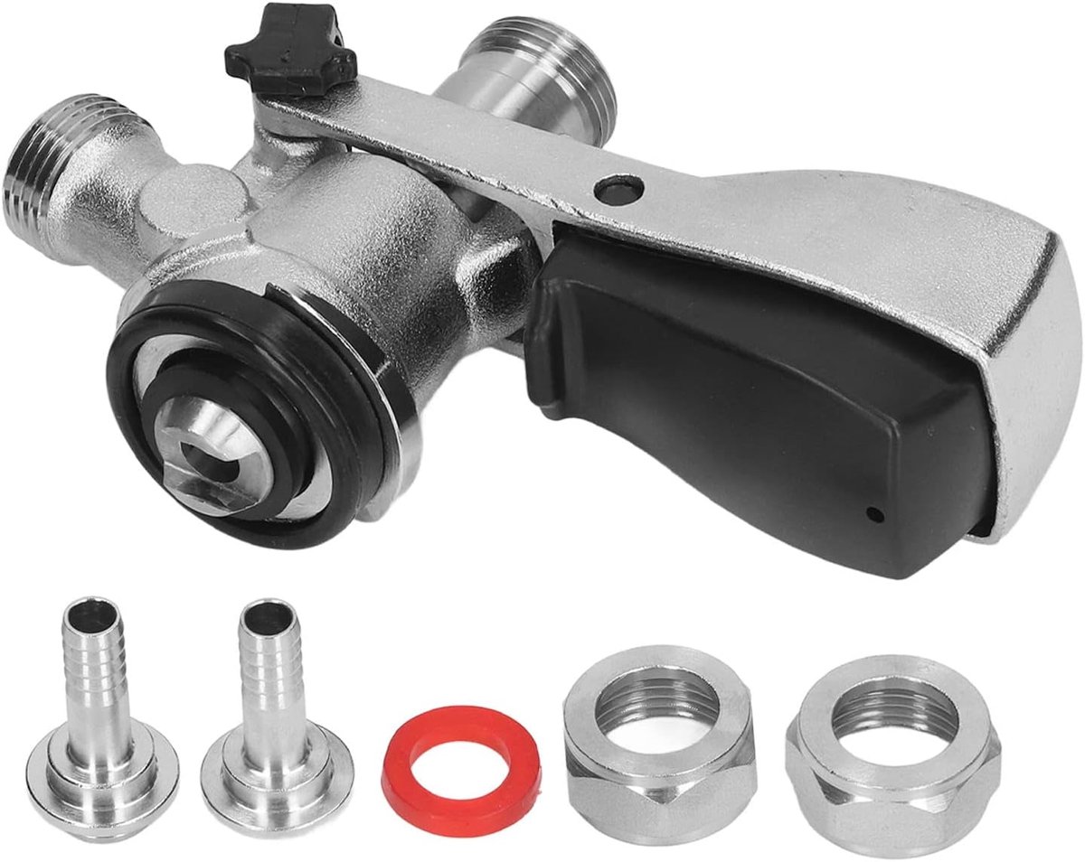SnelShoppen - D Type Bier Vaat Coupler, RVS Probe Messing D Type Thuisbrouwerij Bier Vaat Tap Dispenser voor Thuisbars, Hotels, Restaurants en Gezinsb