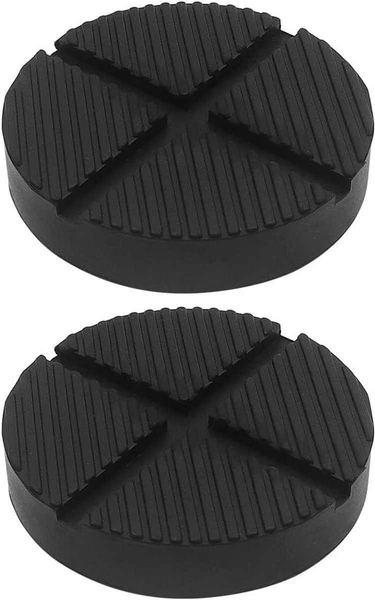 SnelShoppen - Pack van 2 Universele Kriksteunen met Rubber Bescherming, Vloerbescherming, Sleuf, Auto Rubbing Krik Pad, Frame Beschermclips, Lasadapte