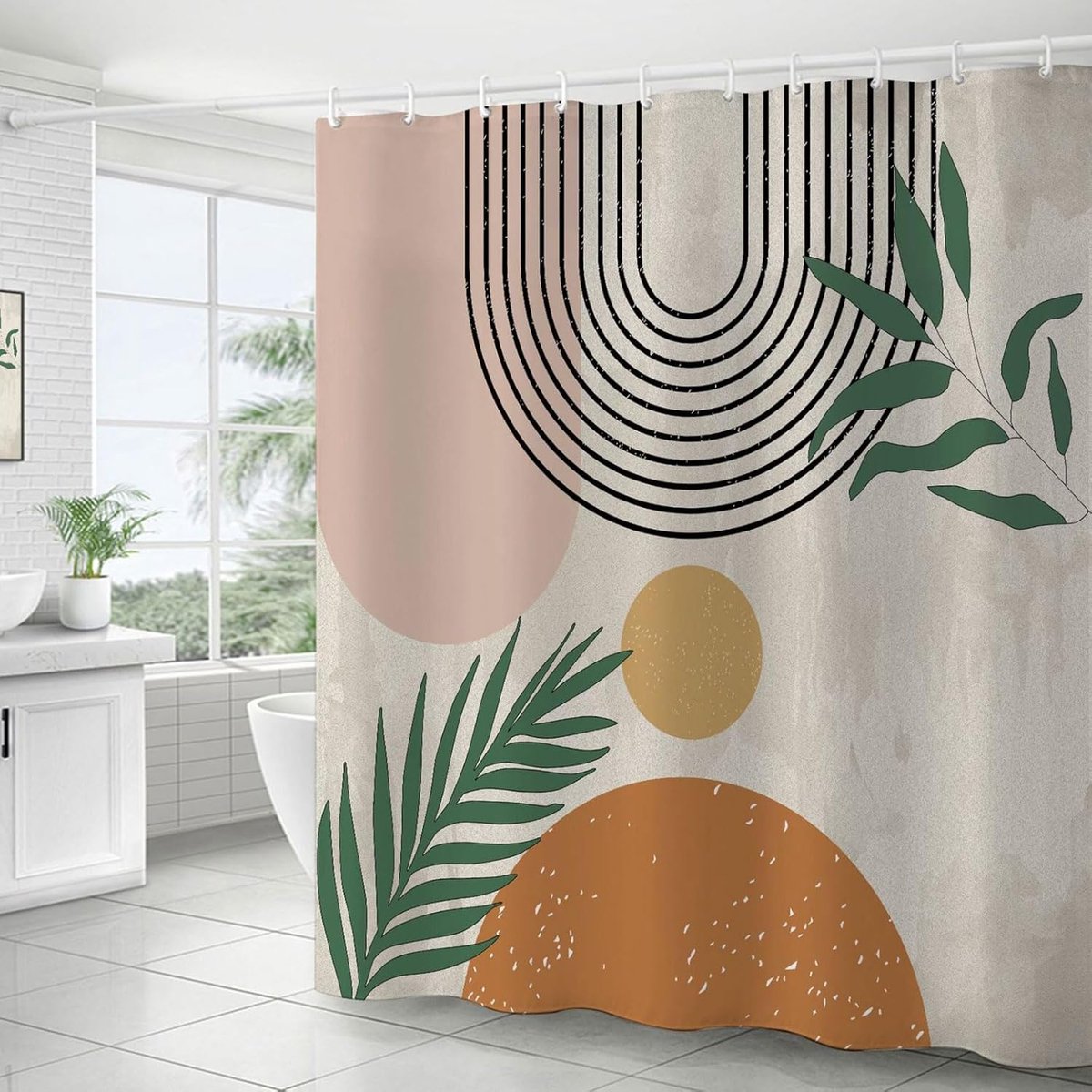Shower Curtain Boho Blue Ocean Shower Curtains Modern Shower Curtains Bath Curtain Waterproof Polyester Washable with - ShopVlot