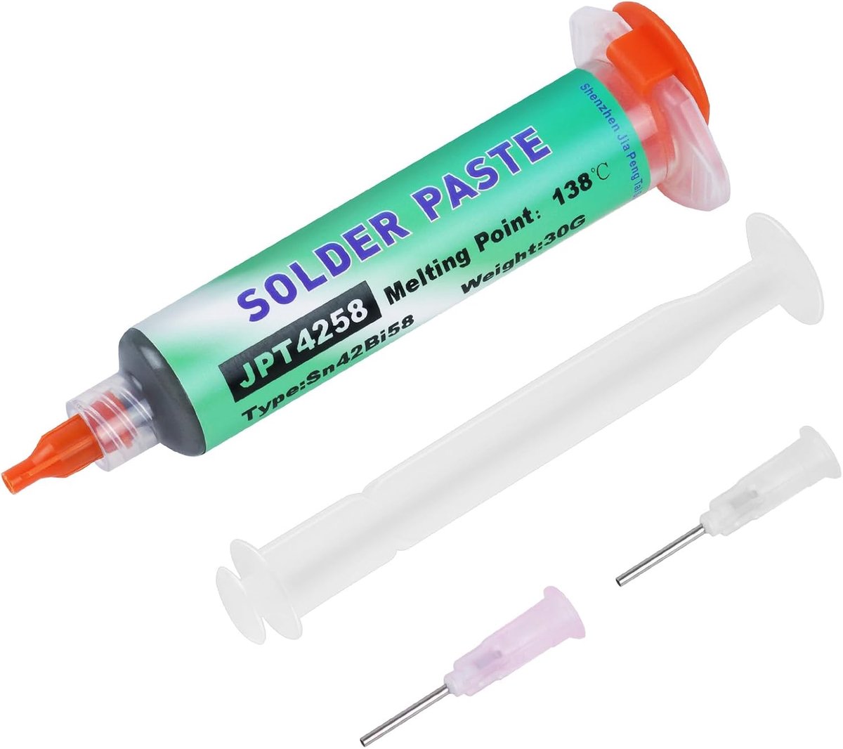 SnelShoppen - Flintronic Sn42 Bi58 Loodvrije Loodpasta 30g, Lage Temperatuur 138℃ Solder Flux, Solder Flux voor BGA SMT LED SMD Lood