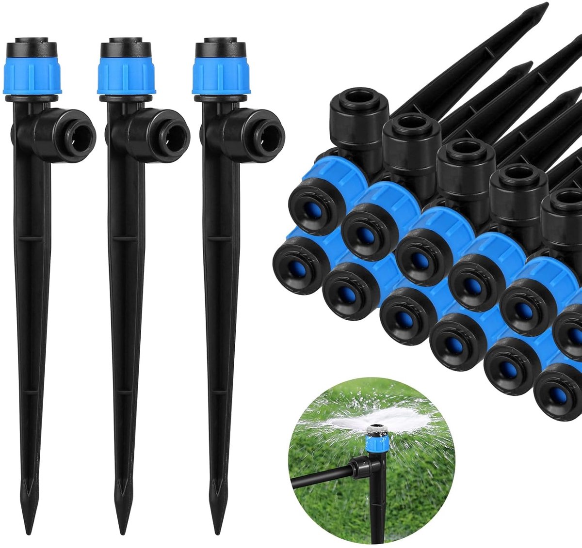 Irrigatiesproeier 30pcs - 360 Graden Verstelbaar - Micro Drupbuis Bevestiger - Ideaal voor Tuin en Potplanten - ShopVlot