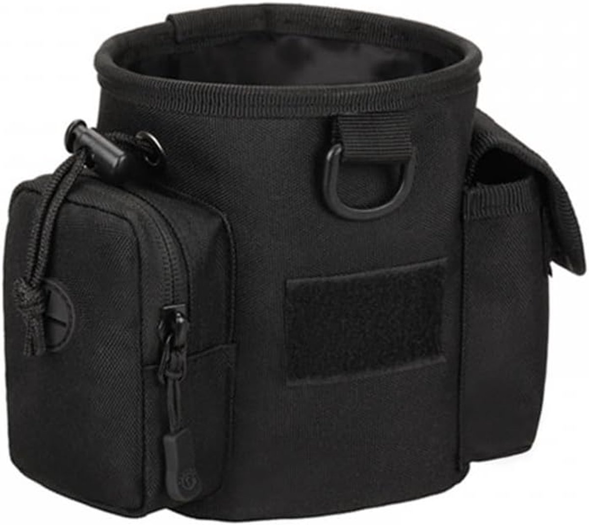 SnelShoppen - DONGKER Hondensnack Trainingszak, Puppy Wandelzak Waterdicht met 2 Zijvakjes voor Hondenspeelgoed, Ingebouwde Poepzakdispenser voor Hond