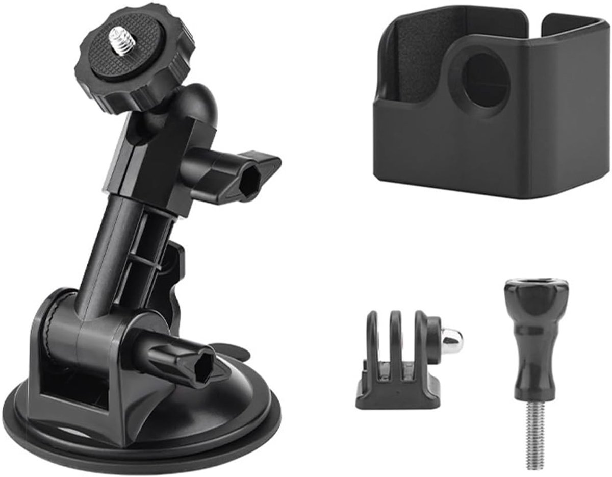 SnelShoppen - Suction Cup Houder voor Pocket 3 - Actiecamera Accessoires, Telefoon, Verstelbare Auto Stabilizer Houder van ABS Materiaal