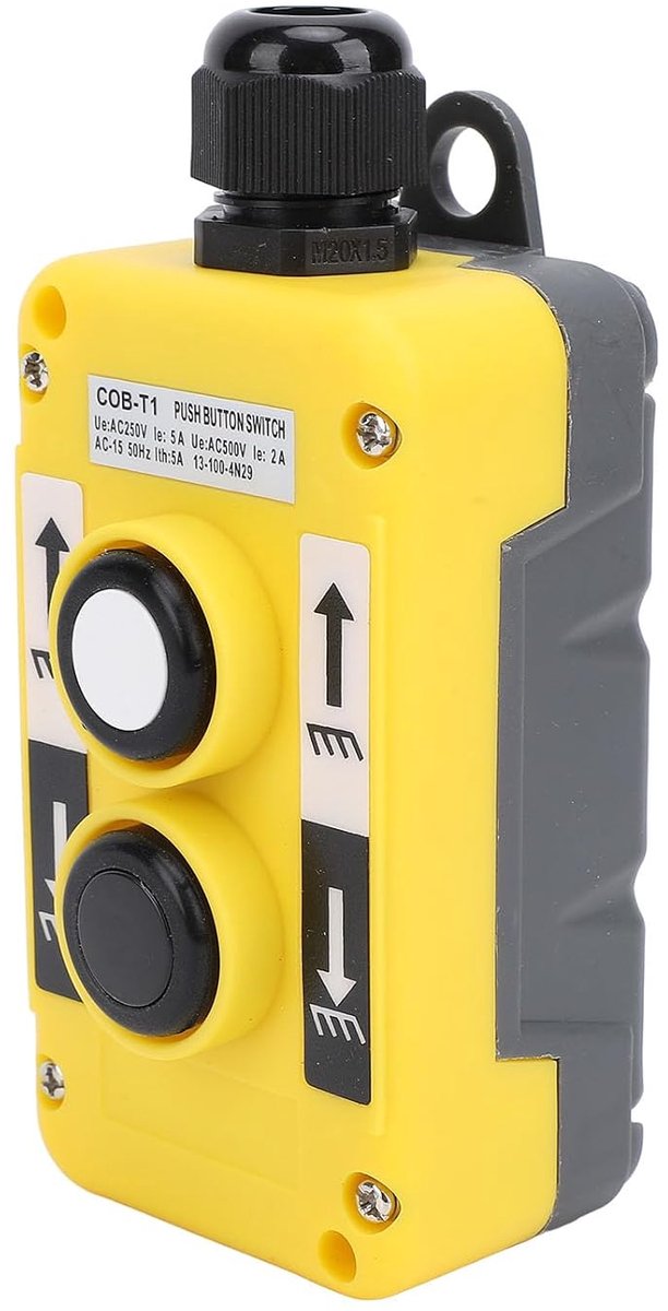 SnelShoppen - Regenbestendige Elektrische Hijskraan Drukknop Schakelaars voor Industriële Controle AC250V 5A 500V 2A - Duurzaam en Veelzijdig