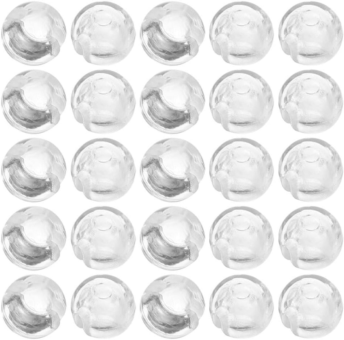 SnelShoppen - 40 Stuks Transparante 4 mm Kralen Chain Stoppers voor Kralenketting, Rolgordijn Accessoires, Onzichtbare Kralen Stopper voor Blinds en K