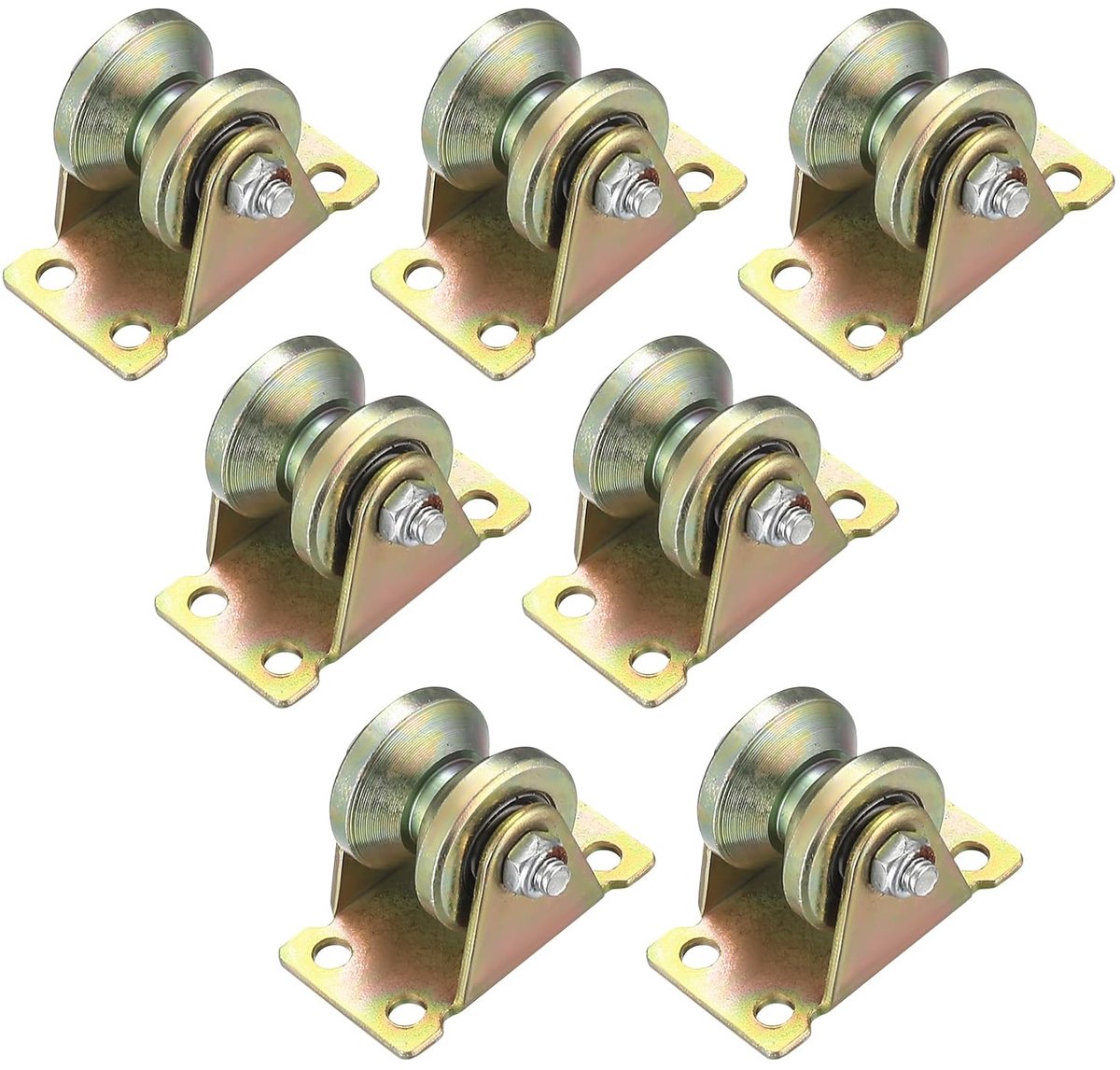 SnelShoppen - 7 Stuks Pulleys voor Touwen, V Groef Rolwiel, Hefkraan, Hijsblokken, Robuuste Wielen voor Waslijn, Hefsystemen, Rolpoorten, Sterk en Duu