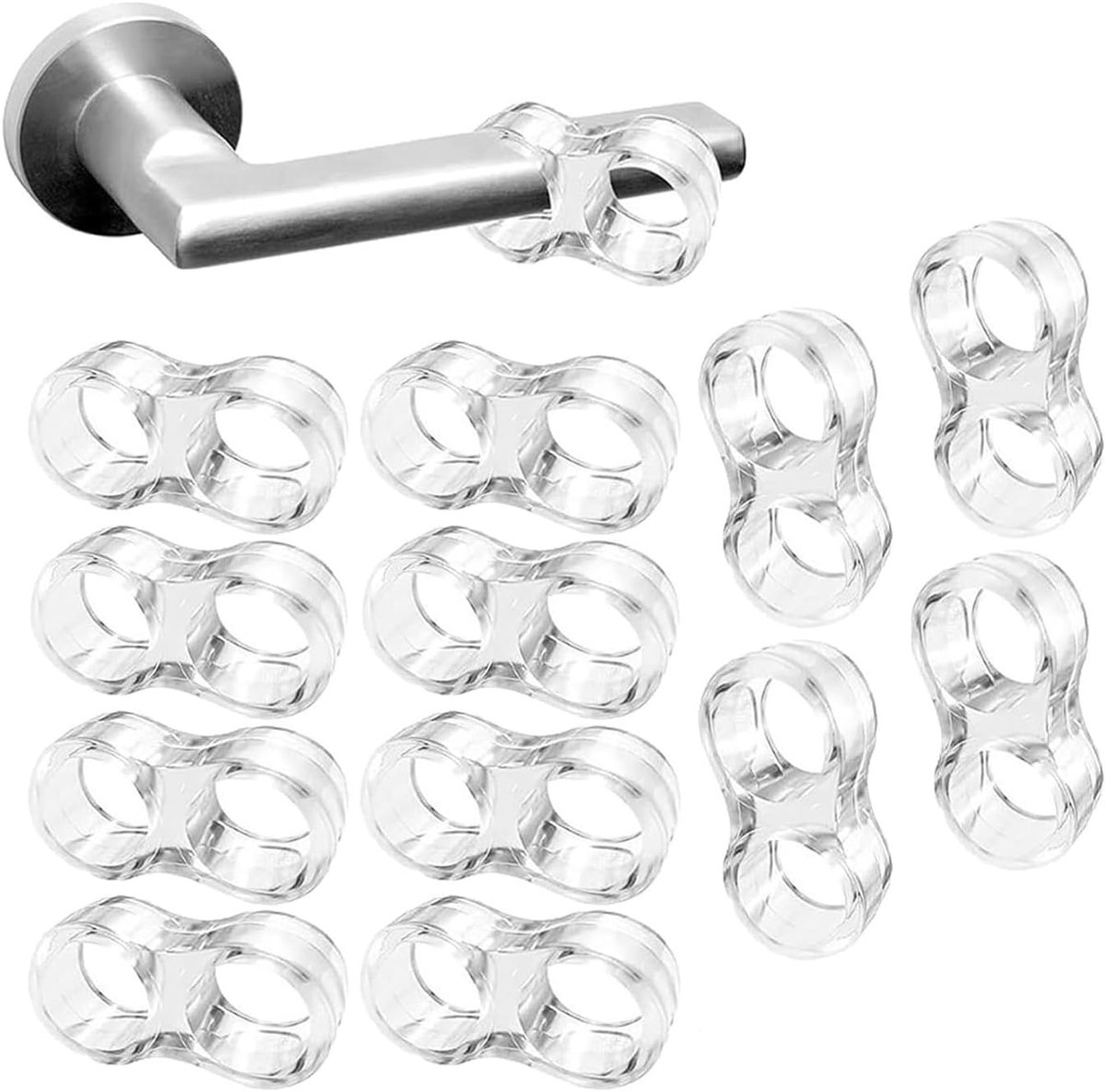 SnelShoppen - Set van 12 Silicone Deurstopper voor PVC Deurpakkingen, Ter Bescherming van Deuren en Muren in Huis, Badkamer, Keuken, Slaapkamer, Winke