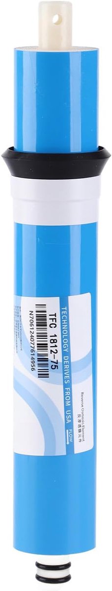 SnelShoppen - Reverse Osmose Membrane, Circulaire Composiet Waterfilter Voor RO Drinkwater Purificatie, 75G, 28.4x3.9 cm, Ideaal Voor Keuken & Drinkwa