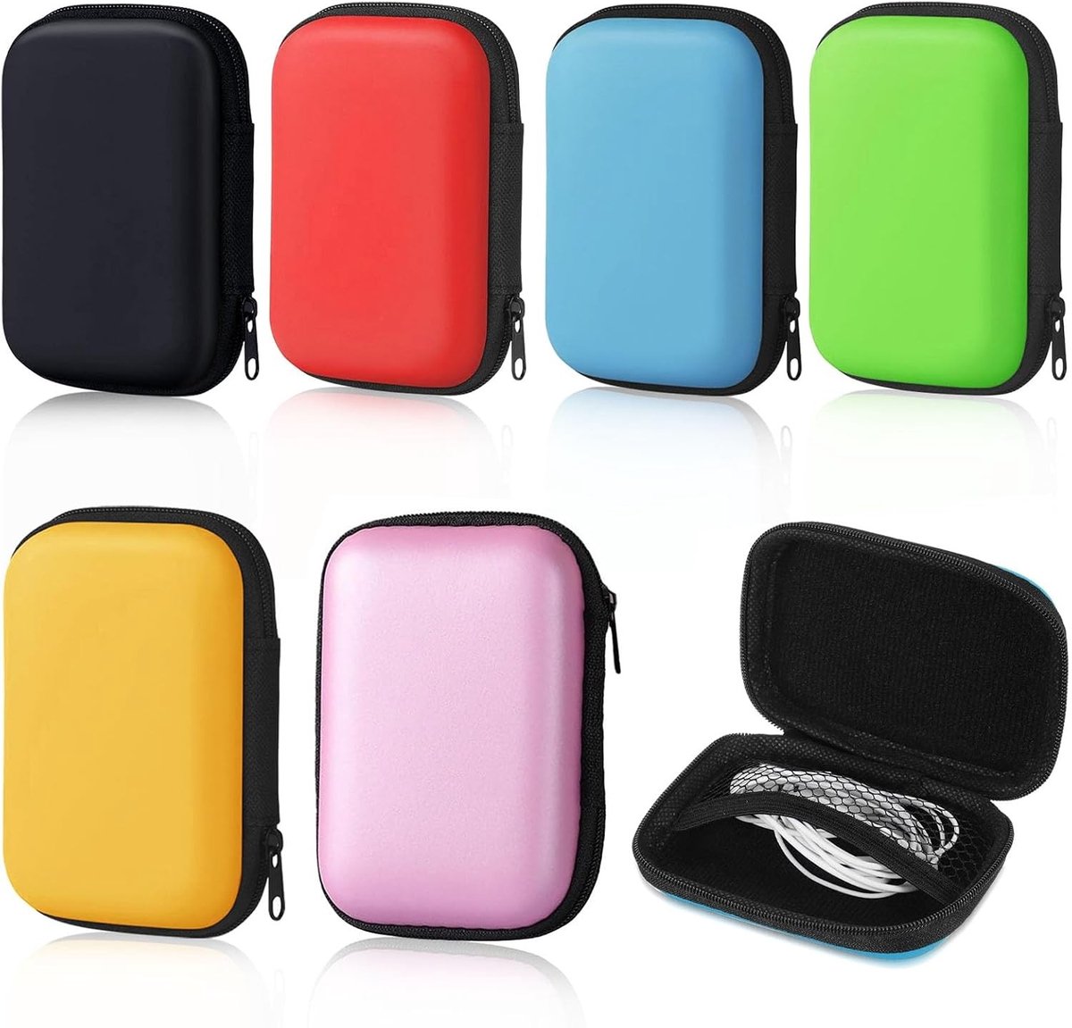 Opbergdoos voor speelkaarten en accessoires, ideaal voor kaarten, hoofdtelefoons en datakabels, 4 × 8 × 15,5 cm