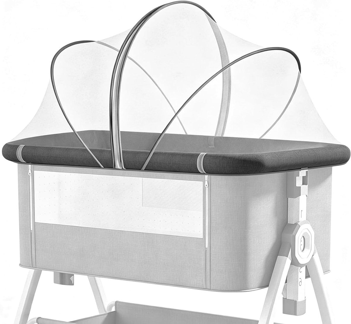 Opvouwbare Klamboe Babybed - Muggennet Kinderwagen - Baby Beschermen - Universele Pasvorm - 60 x 105 cm - Wit