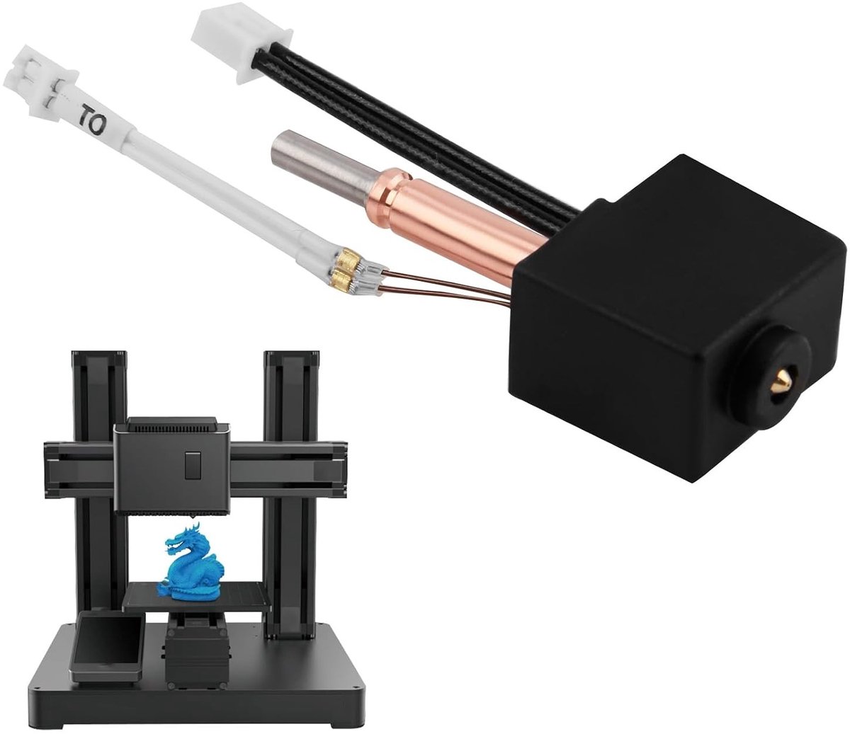 V5 Aluminium Hotend 12V 40W printkop - Vervangbaar voor 3D-printers - Eenvoudige installatie - Warmtebestendig - Geschikt voor diverse filamenten - Hoogwaardige messing constructie