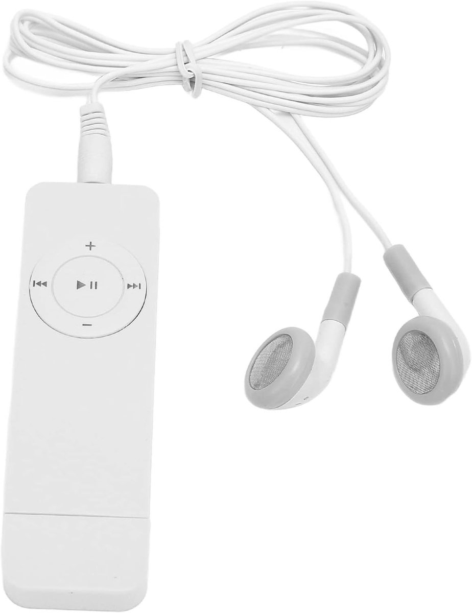 SnelShoppen - 64GB MP3 Speler, Mini Muziekspeler met Verliesloze Geluidskwaliteit, Draagbaar met Lange Accuduur voor Studenten, Werk, Studeren, Hardlo