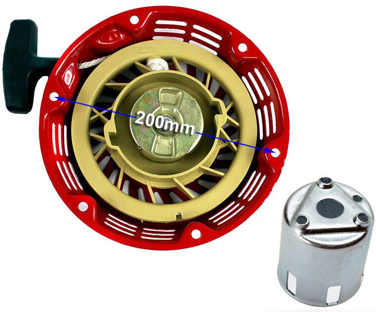 21,5 cm startmechanisme met terugslag + startbeker voor Honda-motor GX340, GX390, 9-13 HP