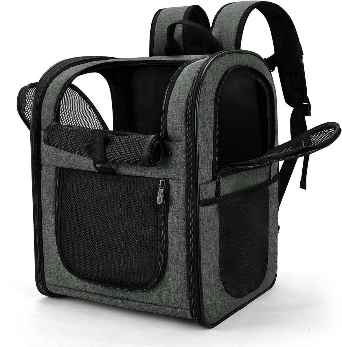 Huisdieren Rugzak - Draagbare Mand - Outdoor Avonturen - 360° Ventilatie - Tot 15kg - Grijs