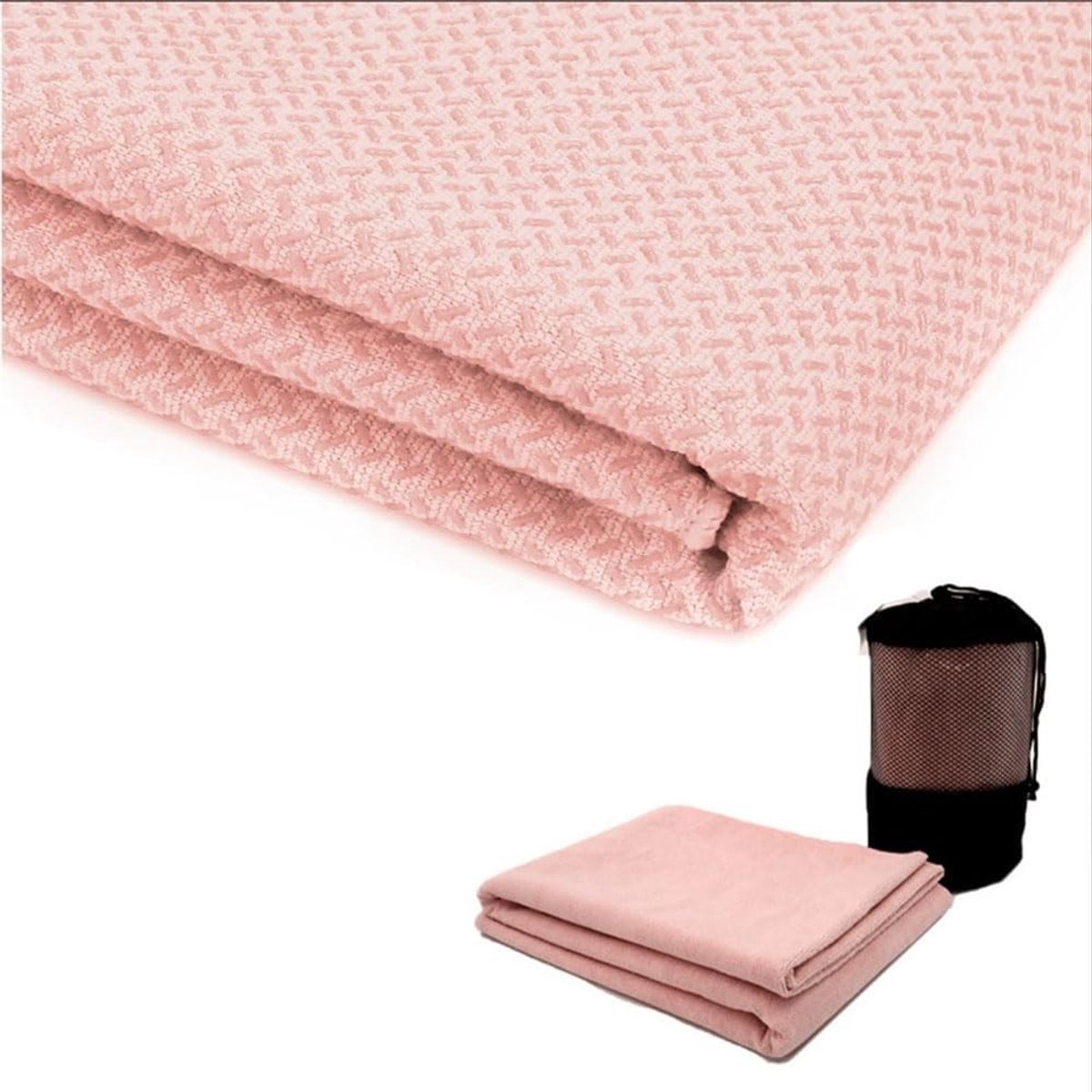 Ultrasoft en Sneldrogende Yoga Handdoek voor Hot Yoga, Antislip Fitnessmat Handdoek met Gratis Mesh Tas en Zweetabsorberende Grip Dots