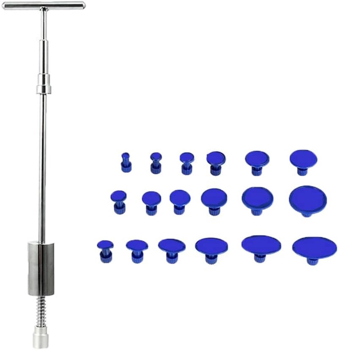 SnelShoppen - Baceyong Auto Dents Herstelset - Schadeherstel Kit - Hail Verwijdering T-Bar Slide Hammer met 18 Stukjes Lijm Tabs - Hoogwaardige IJzer