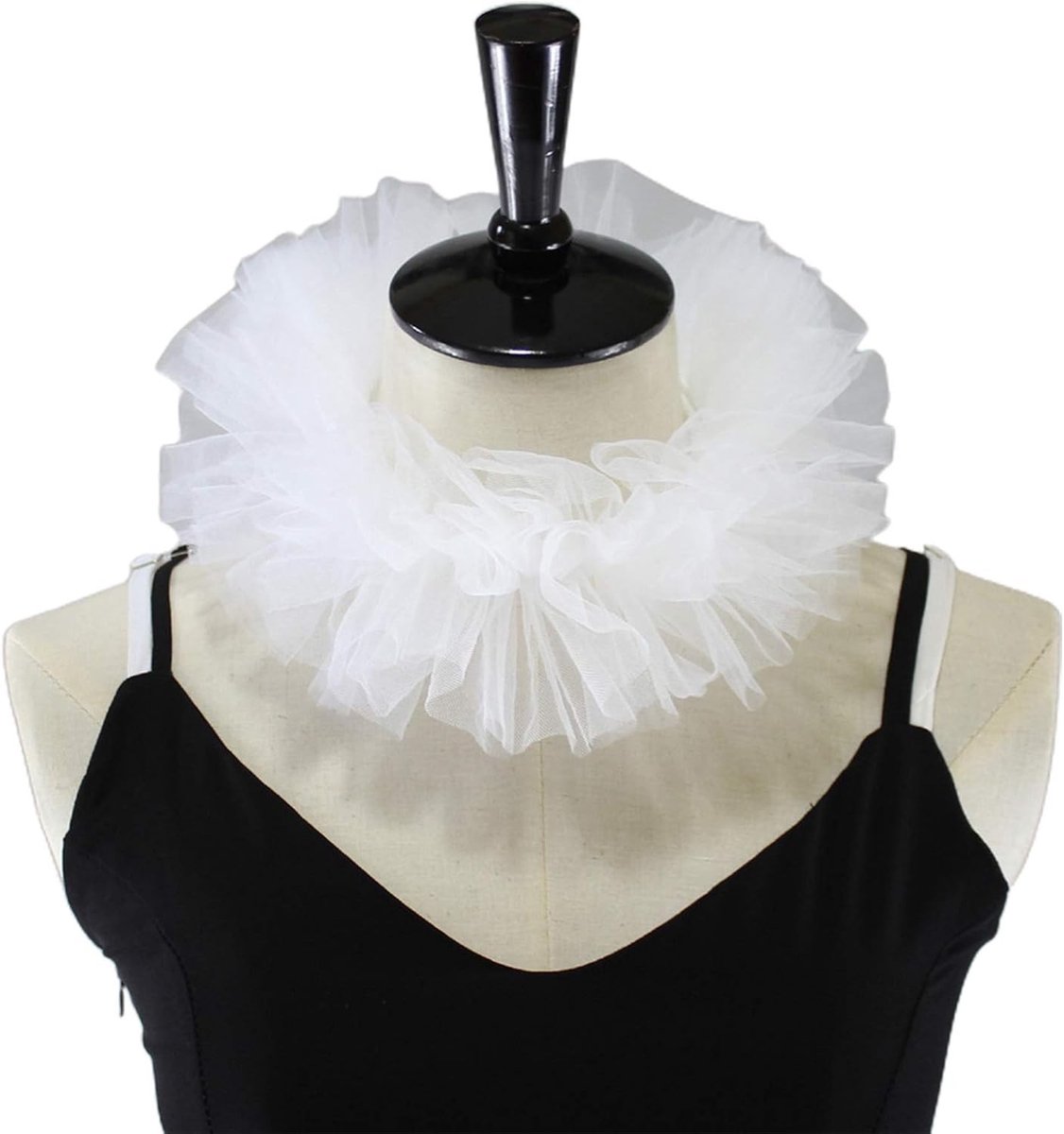 Fluffy Ruffled Tulle Necktie voor Cosplay, Clown Kostuum en Feestelijke Outfits - Lichtgewicht en Ademend Materiaal