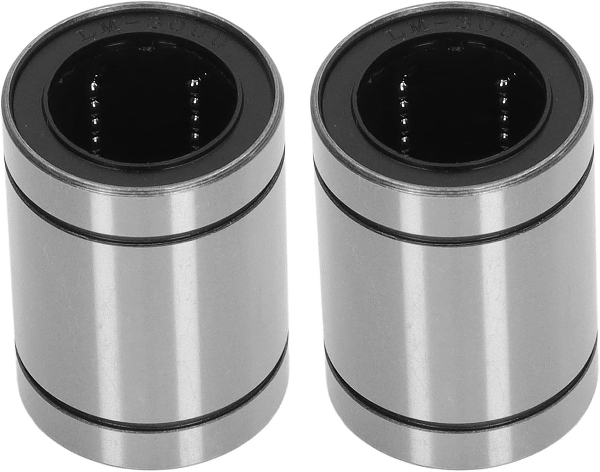 SnelShoppen - 2 Stuks LM30UU Lineaire Kogellagers, 30mm ID, 45mm OD, 64mm Breedte, Duurzame Kogellagers voor 3D Printer en CNC Machines