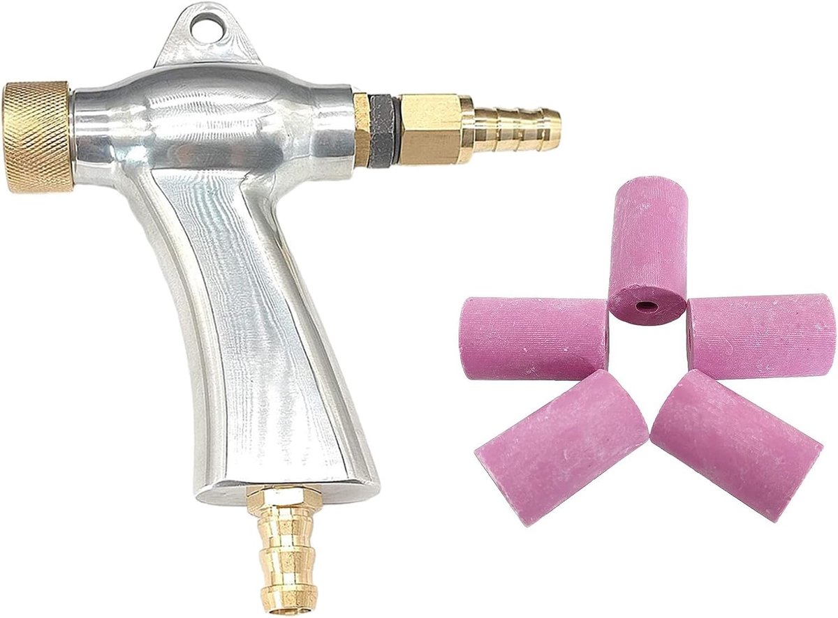 SnelShoppen - Sandblaster Tool Kit met 5 Keramische Mondstukken voor Professioneel Schilderen, Roestverwijdering en Polijsten van Metaal en Glas