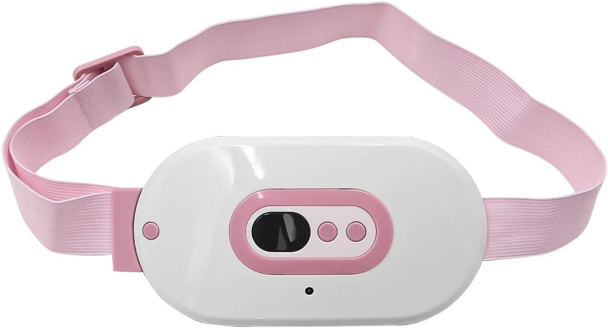 SnelShoppen - Menstruatie Verwarmingsband Taille Massagekussen Menstruatie Buikpijn Verlichting Warmteband 3 Temperatuurinstellingen 3 Massage Modi vo