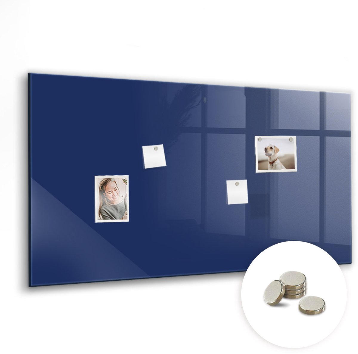 Coloray Glazen Magneetbord - Magnetisch Bord Bordeauxrode kleur - 120x60 cm - Marine Magneetbord - Magnetic Board - Wanddecoratie