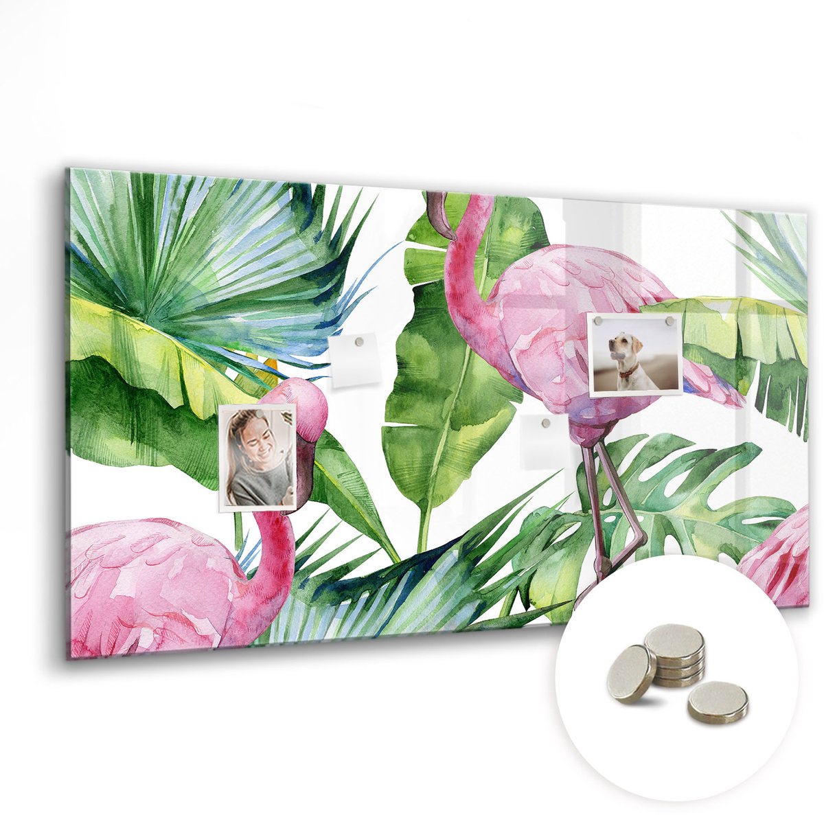 Coloray Glazen Magneetbord - Magnetisch Bord Citrusvruchten in water - 120x60 cm - Veelkleurig Magneetbord - Magnetic Board - Woonkamer Decoratie