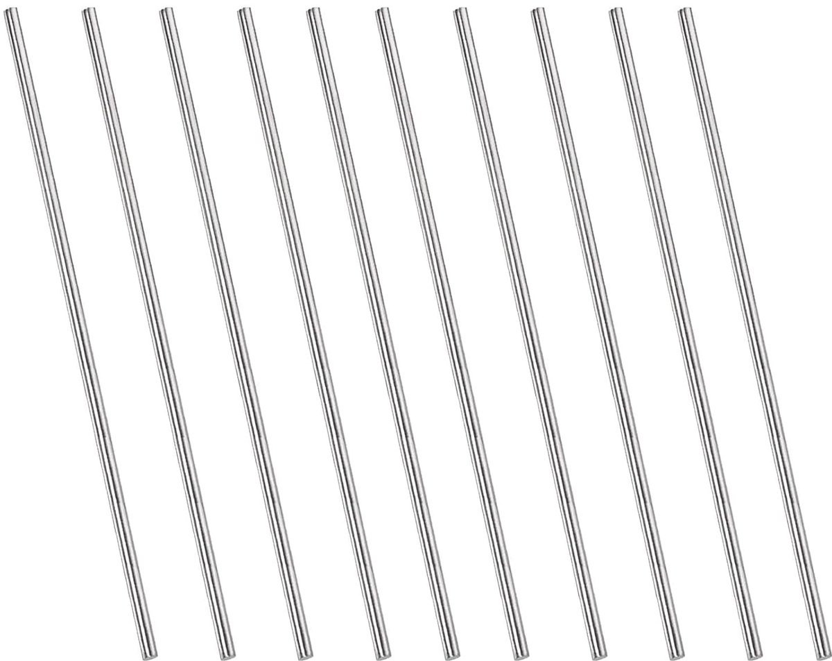 Stalen Staven 4mm x 300mm - Ronde Stangen van 304 Roestvrij Staal voor Modelauto's, Tuin Decoratie en Doe-Het-Zelf Projecten - Duurzaam en Sterk