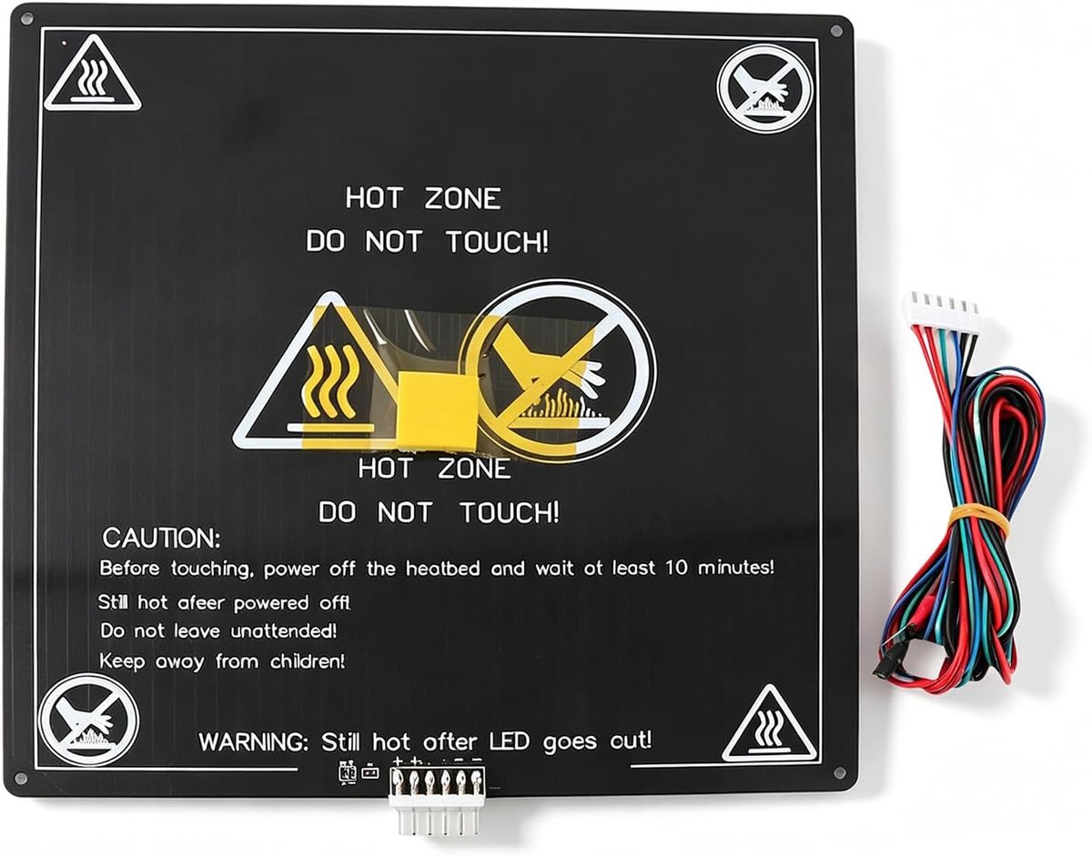 3D Printer Hot Bed, 3D Printer Heated Bed 12V Printer Heated Bed Building Plate Surface Aluminum Heated Mat with - ShopVlot