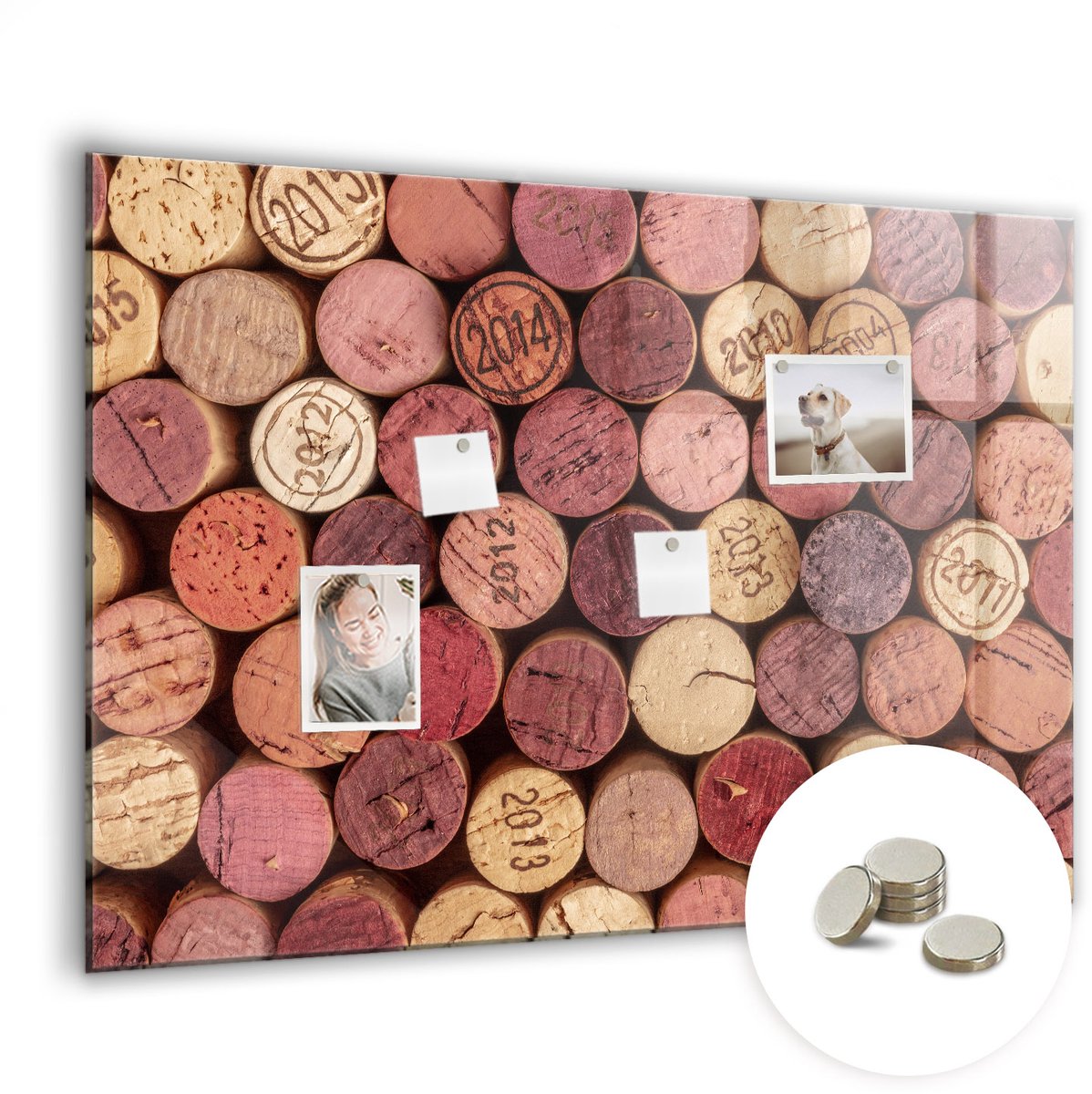 Coloray Glazen Magneetbord - Magnetisch Bord Keukengerei - 100x70 cm - Veelkleurig Magneetbord - Magnetic Board - Keuken Decoratie