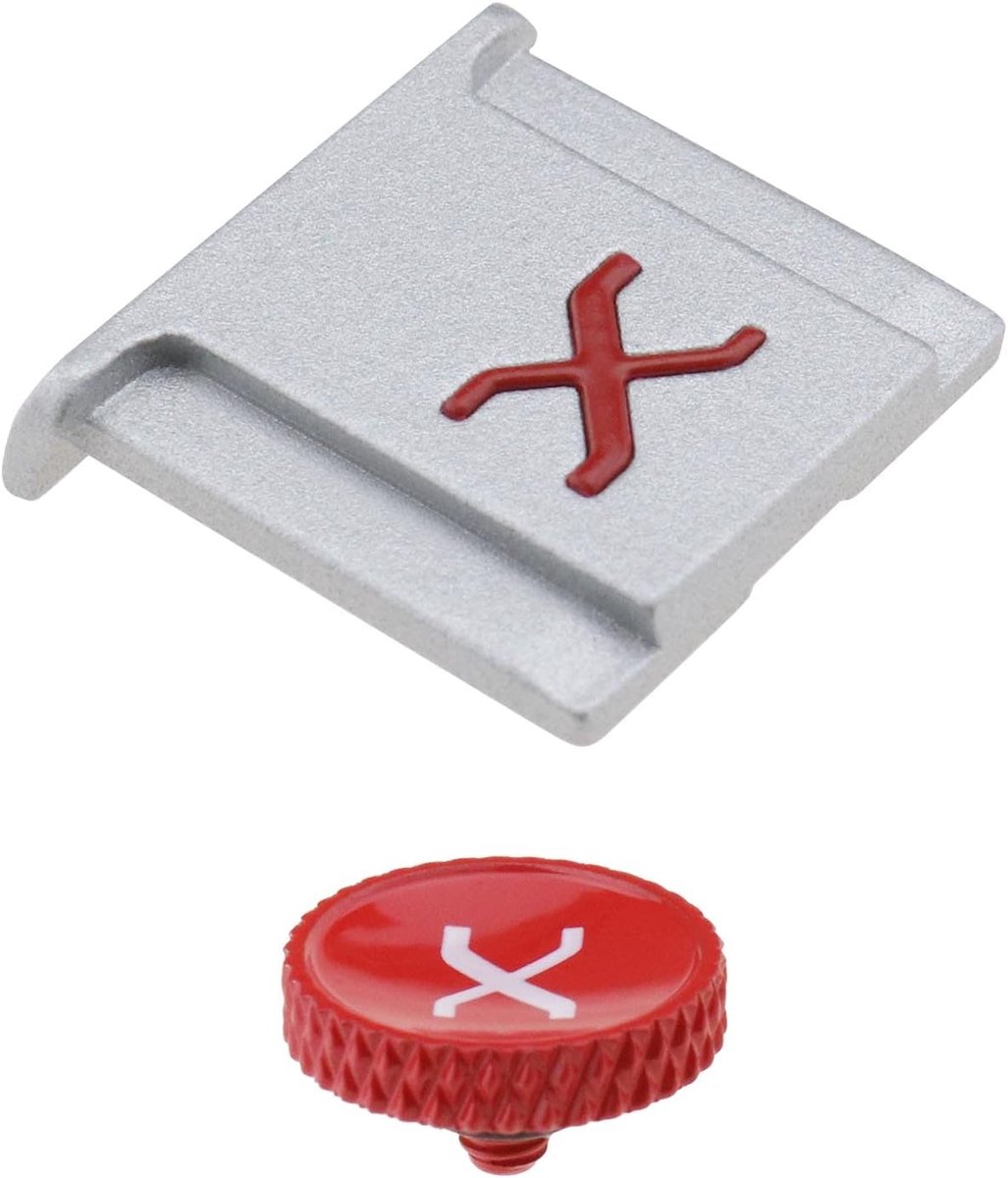 SnelShoppen - Camera Hot Shoe Cover Cap Protector & Shutter Button voor Fujifilm XPro3 XPro2 XT4 XT3 XT2 XT1 X-T30 X-T20 X-T10 XE3 XE2S X100V X100F X1