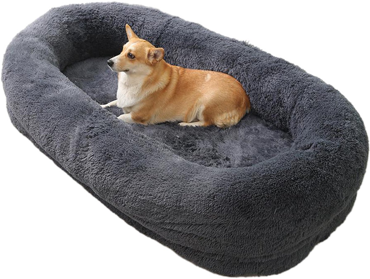 M-Goods Hondenbed Extra Groot - Hondenmand Pluche - Afneembare Hoes - 3D Sponsvulling