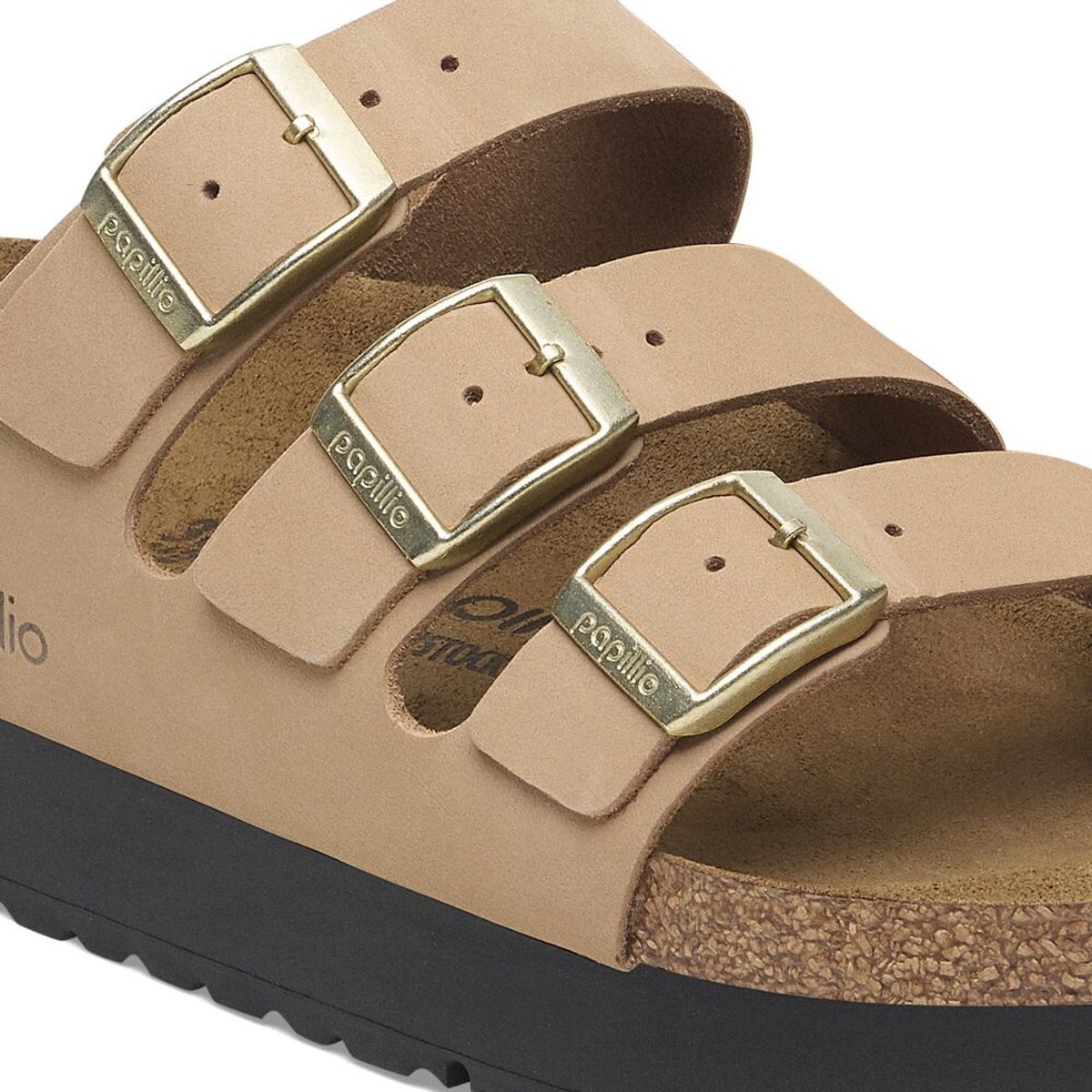 Birkenstock Papillio Slipper Florida lll Pap Flex Platform 1029760 Sandcastle Smal Geel