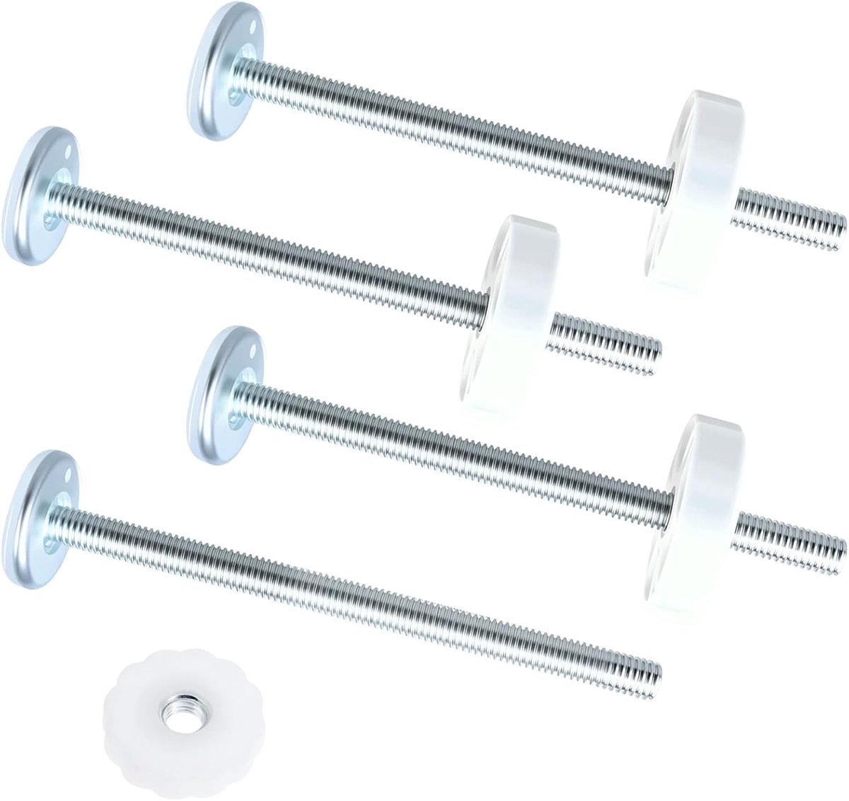 SnelShoppen - Pack van 4 Duwschroeven voor Trapbescherming, Draadspindel Stangen, Klem Schroeven Zonder Boren, Veilige Bevestiging, Veiligheidsband Be
