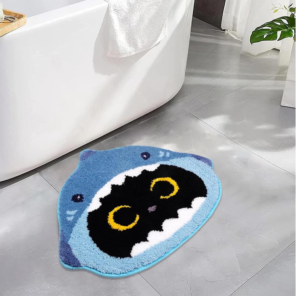 Badkamertapijt 60 x 50 cm - Dikke kasjmier-imitatie - Absorberend en antislip - Perfect voor badkamer - ShopVlot