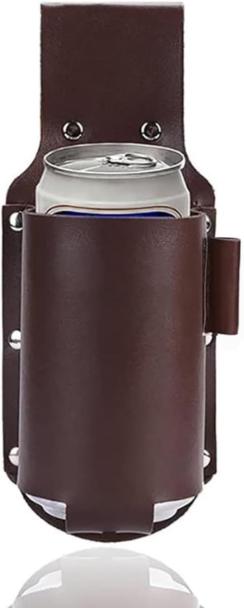 Beer Belt met penhouder - leren fleshouder - robuust en praktisch - ideaal voor camping - ShopVlot
