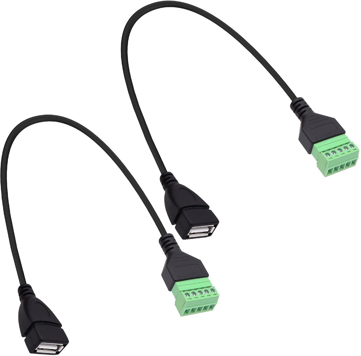 USB 2.0 A Screw Terminal Block Cable USB 2.0 to 5 Pin Screw Terminal Block Solderless Adapter Cable with Shield Clamps - ShopVlot
