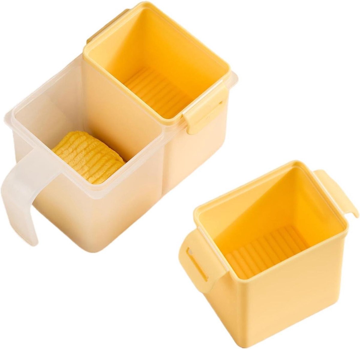 Magnetron Eierkoker - Omeletmaker Keuken - Ontbijt Maken - Dubbel Compartiment - 7.8 x 8.7 x 13.2 cm - Geel